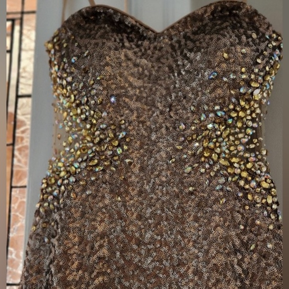 La Femme gown in bronze/gold - Picture 7 of 14